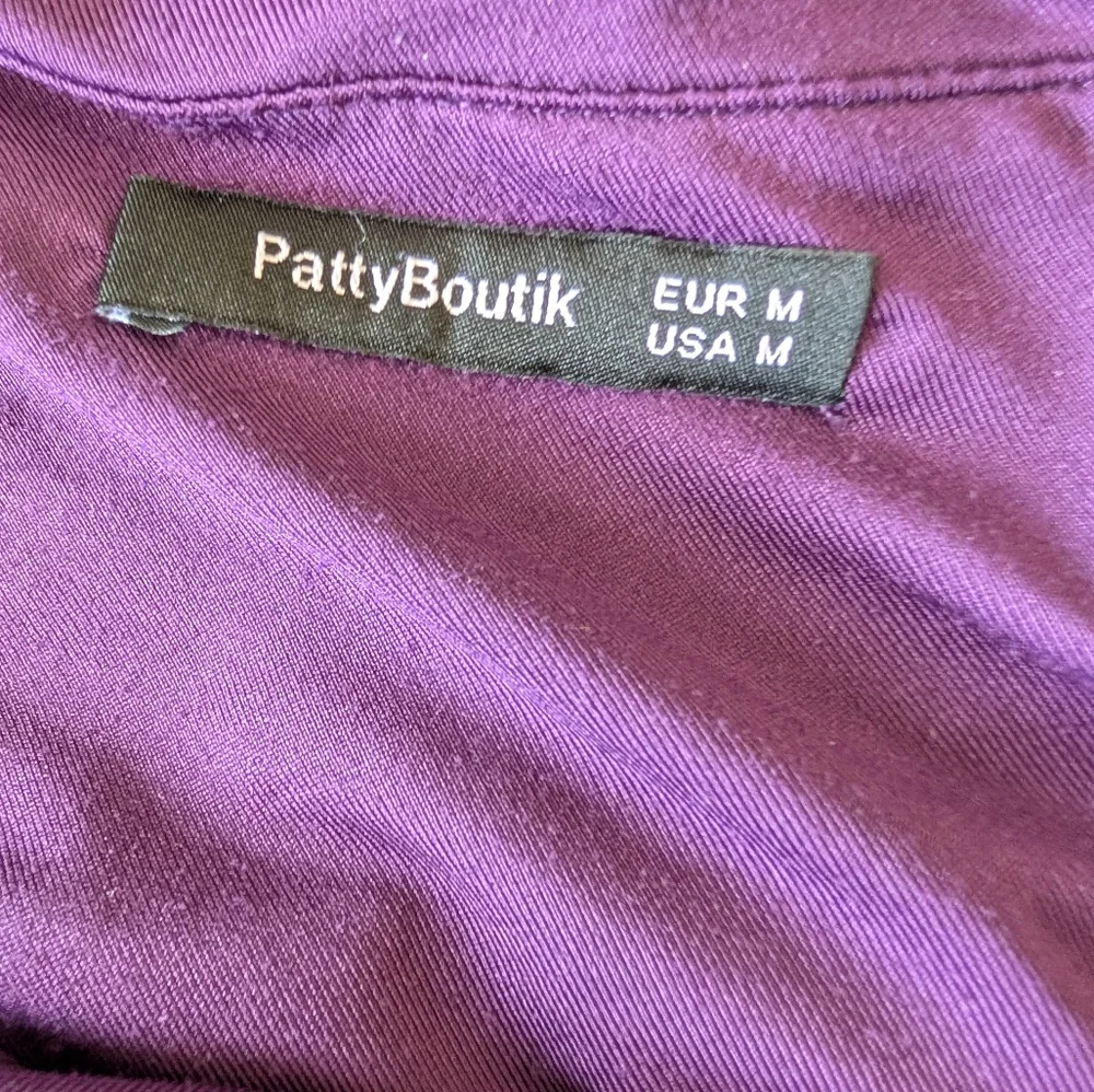 Ruched Purple One-Shoulder Drape Bodycon Dress Wedding Cocktail M - Picture 6 of 10